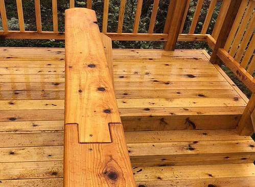 Tight Knot Cedar Deck